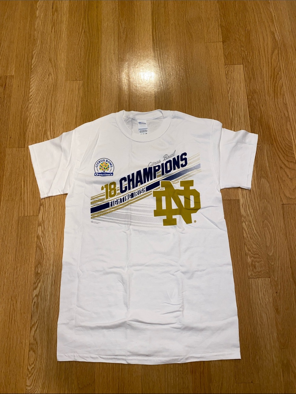 New Notre Dame Football White T-Shirt Citrus Bowl Champions
